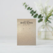 金ゴールドグリッタートレンディーイヤリングディスプレイカード 名刺 (スタンド正面)