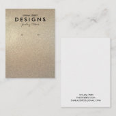 金ゴールドグリッタートレンディーイヤリングディスプレイカード 名刺 (正面/裏面)