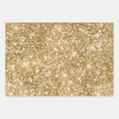 金ゴールドグリッタートロピカルパームツリー ラッピングペーパーシート (正面3)