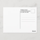 金ゴールドグリッタートロピカルフラワーズ卒業パーティー ポストカード (裏面)