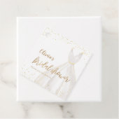 金ゴールドグリッタードエレガントレスブライダルシャワー フェイバータグ (インサイチュ)