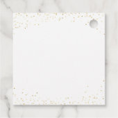 金ゴールドグリッタードエレガントレスブライダルシャワー フェイバータグ (裏面)