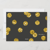 金ゴールドグリッタードットフォトクリスマスカード シーズンカード (裏面)