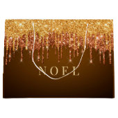 金ゴールドグリッタードライカスタムプ文字 ラージペーパーバッグ (正面)