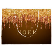 金ゴールドグリッタードライカスタムプ文字 ラージペーパーバッグ (裏面)