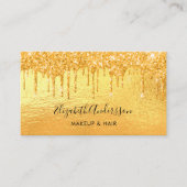 金ゴールドグリッタードライバQRコードのスクリプト 名刺 (正面)