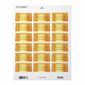 金ゴールドグリッタードライブ名蔵書票 ラベル (フルシート)