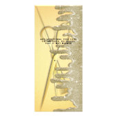 金ゴールドグリッタードライブ美容師サロンラックカード ラックカード (裏面)