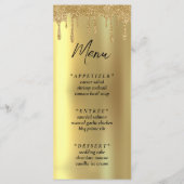 金ゴールドグリッタードリップウェディング メニュー (正面)