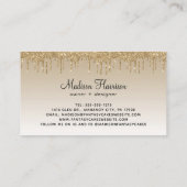 金ゴールドグリッタードリップケーキベーカリー 名刺 (裏面)