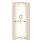 金ゴールドグリッタードリップスイチゴデザートスイーツメニュー ラックカード (裏面)