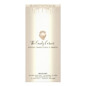 金ゴールドグリッタードリップスチョコレートデザートスイーツメニュー  ラックカード (裏面)