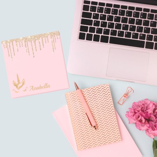 金ゴールドグリッタードリップスピンクスターズUnicorn ポストイット