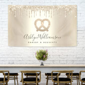 金ゴールドグリッタードリップスベーカリーデザートパティストリーシェフシック 横断幕