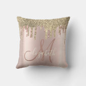 金ゴールドグリッタードリップスモノグラムフェイク発疹 クッション (裏面)