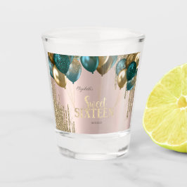 金ゴールドグリッタードリップバルーンバラ金ゴールドスウィート16 ショットグラス