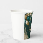 金ゴールドグリッタードリップバルーン緑の甘い16 紙コップ (右)