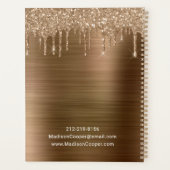 金ゴールドグリッタードリップブラッシュドメタルアポイントメント プランナー手帳 (裏面)