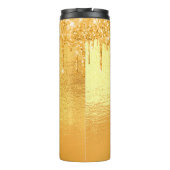 金ゴールドグリッタードリップモノグラム名 タンブラー (裏面)