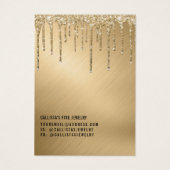 金ゴールドグリッタードリップロゴイヤリングディスプレイカード (裏面)