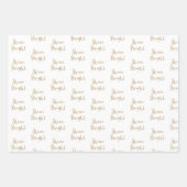 金ゴールドグリッタードリームシャインスパークル ラッピングペーパーシート (正面)