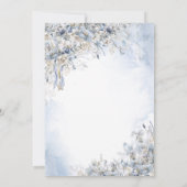 金ゴールドグリッタードレスフラワーバタフライスウィート16 招待状 (裏面)