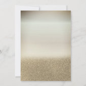 金ゴールドグリッタードレス、バルーン、90th誕生日パーティー 招待状 (裏面)