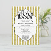 金ゴールドグリッターナースBSNピニング式 招待状 (スタンド正面)