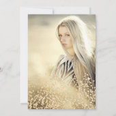 金ゴールドグリッターネイビーブルークラウンティアラ写真Sweet 16 招待状 (裏面)