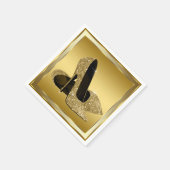 金ゴールドグリッターハイヒール スタンダードカクテルナプキン (角)