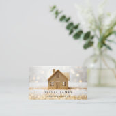 金ゴールドグリッターハウスクリーニングサービスハウスキーピング 名刺 (スタンド正面)