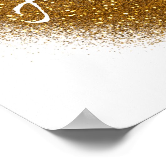 金ゴールドグリッターハッスルハート感動的ウォールプリント ポスター (角)