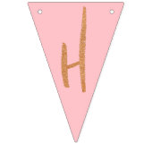 金ゴールドグリッターハッピーバースデー バンティングフラッグ (第2の旗)