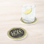 金ゴールドグリッターハッピー50誕生日 コースター (側面)