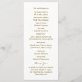 金ゴールドグリッターハートと星結婚式 プログラム (裏面)