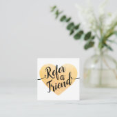 金ゴールドグリッターハートスクリプト書道紹介 紹介カード (スタンド正面)