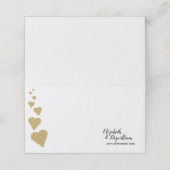 金ゴールドグリッターハートテーブル座席表またはエスコートカード プレイスカード (外部開封)