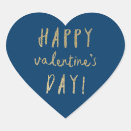 金ゴールドグリッターハートハッピーバレンタインデーのシール ハートシール