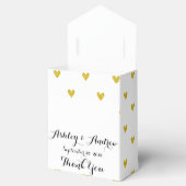 金ゴールドグリッターハートパターン フェイバーボックス (オープン)