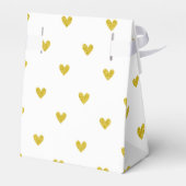 金ゴールドグリッターハートパターン フェイバーボックス (裏面サイド)