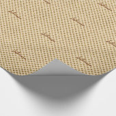 金ゴールドグリッターハートモノグラムのクリスマス ラッピングペーパー (角)