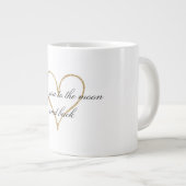 金ゴールドグリッターハート愛 ジャンボコーヒーマグカップ (正面右)