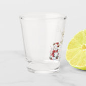 金ゴールドグリッターハート雪だるま ショットグラス (左)