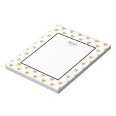 金ゴールドグリッターハート ノートパッド (回転)