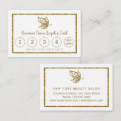 金ゴールドグリッターバタフライ – ロイヤリティカード (正面/裏面)