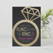 金ゴールドグリッターバチェロレッテとHensパーティーの旅程 招待状 (スタンド正面)