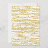 金ゴールドグリッターバブルズアダルト誕生日 招待状 (裏面)