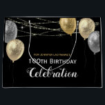 金ゴールドグリッターバルーン100th誕生日パーティー ラージペーパーバッグ<br><div class="desc">ストリーマエレガントー紙吹雪が上部にハイライト縁ど表示される。グリッターフェイク金ゴールドと銀色の風船のアートワーク。すべての文字は調整可能で、簡単は独自のパーティーニーズに合わせて変更できる。エレガント素晴らし誕生祝いテンプレートデザイン。</div>