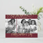 金ゴールドグリッターバレンタインデーブラック&ホワイト シーズンカード (スタンド正面)