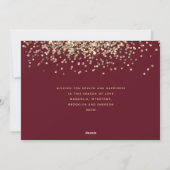 金ゴールドグリッターバレンタインデーブラック&ホワイト シーズンカード (裏面)